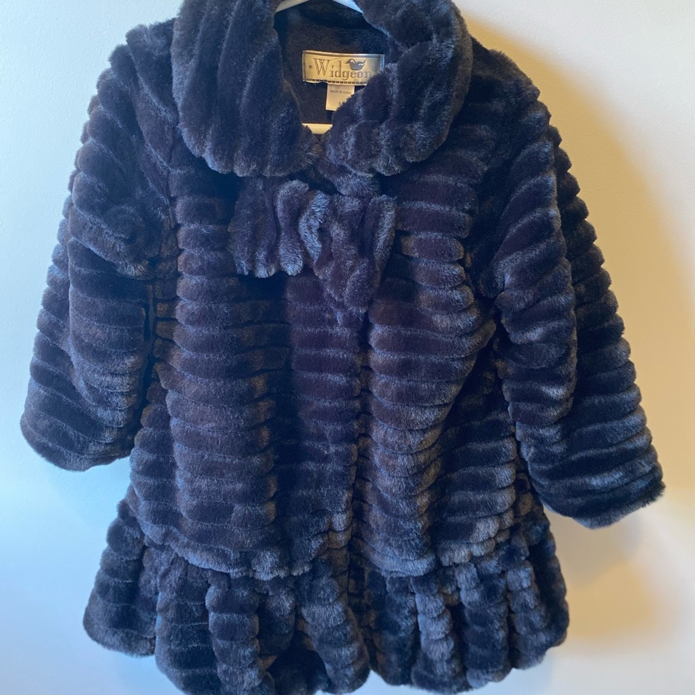 Girls Faux Fur Dress Coat